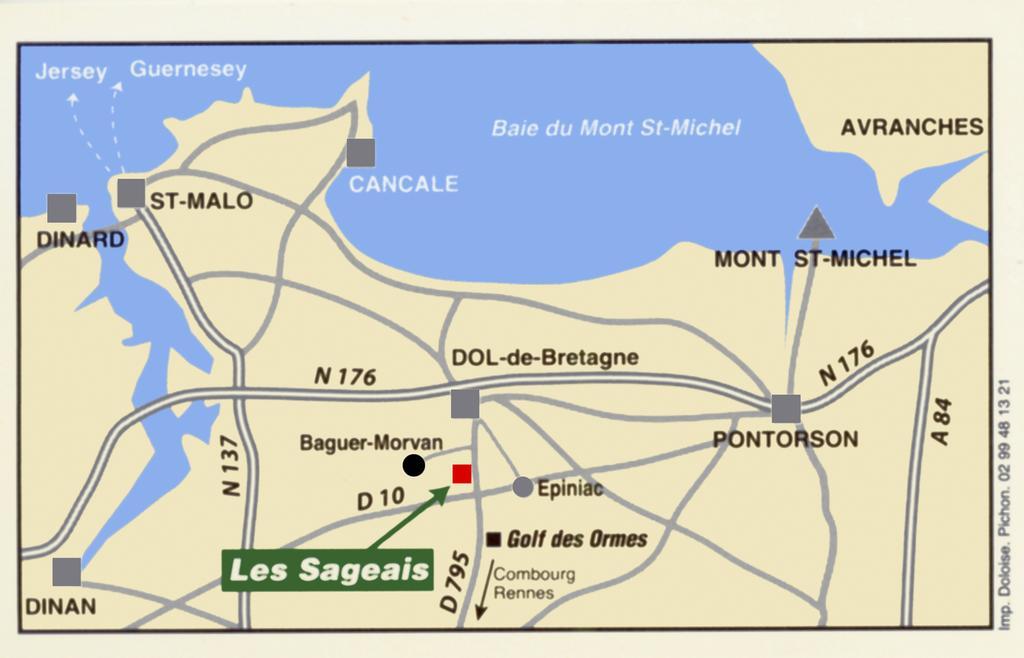 Chambres D'Hotes Les Sageais Baguer-Morvan Kültér fotó